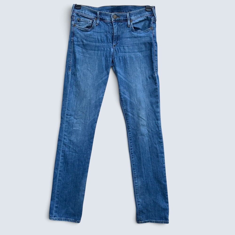 True Religion Cora Jeans Womens 28 Ankle Straight Blue Stretch Made USA